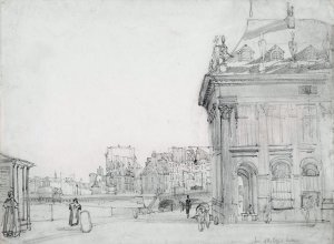 Ile de la Cite from the Institut, Paris by Thomas Shotter Boys Oil Painting