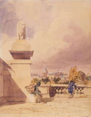Le pont de la Concorde et la Chambre des Deputes, vue prise de la terrasse des Tuileries by Thomas Shotter Boys Oil Painting