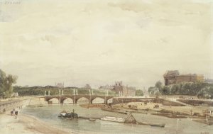 Le pont de la Concorde vu du Cours de la Reine by Thomas Shotter Boys Oil Painting