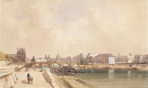 Le Pont-Royal en 1833 by Thomas Shotter Boys Oil Painting