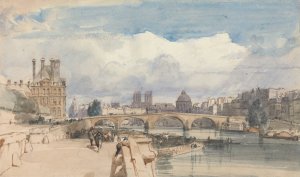 Le Pont Royal, Paris by Thomas Shotter Boys Oil Painting