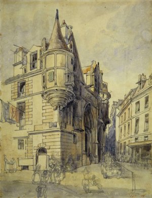 L'Hotel de Sens, rue du Figuier by Thomas Shotter Boys Oil Painting