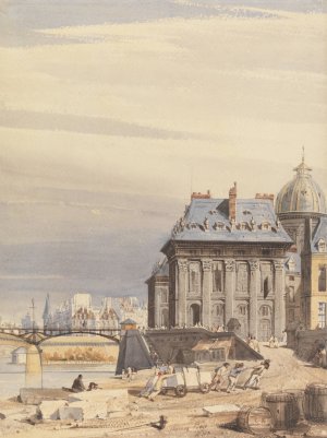 L'Institut de France, Paris by Thomas Shotter Boys Oil Painting
