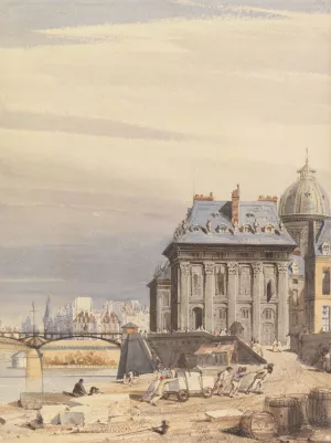 L'Institut de France, Paris by Thomas Shotter Boys Oil Painting