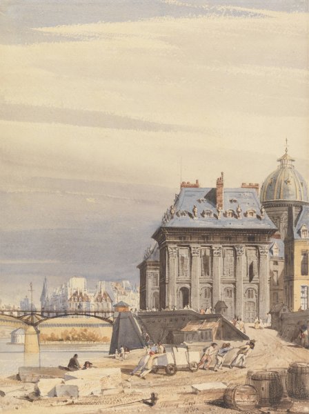 L'Institut de France, Paris  by Thomas Shotter Boys - Hand-Painted Oil Painting Reproduction