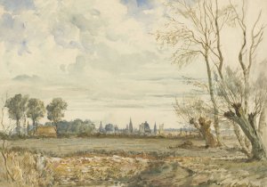 Meadows with a Distant View of Oxford by Thomas Shotter Boys Oil Painting