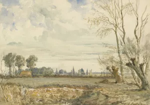 Meadows with a Distant View of Oxford by Thomas Shotter Boys Oil Painting