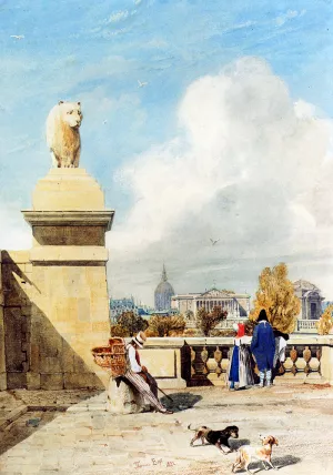 Near The Tuilleries Gardens, Paris by Thomas Shotter Boys - Oil Painting Reproduction