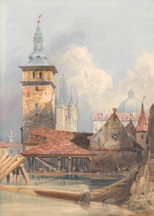 Prague by Thomas Shotter Boys Oil Painting