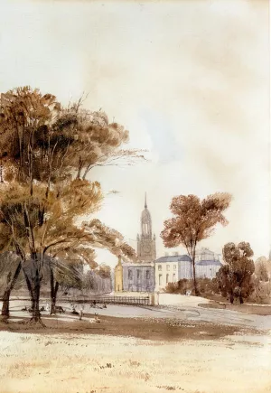 St Alphage Church From The Park, Greenwich by Thomas Shotter Boys Oil Painting