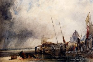 St-Valery-Sur-Somme by Thomas Shotter Boys Oil Painting