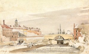 The Castle Mills Bridge, York by Thomas Shotter Boys Oil Painting