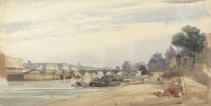 The Pont des Arts, Paris by Thomas Shotter Boys Oil Painting