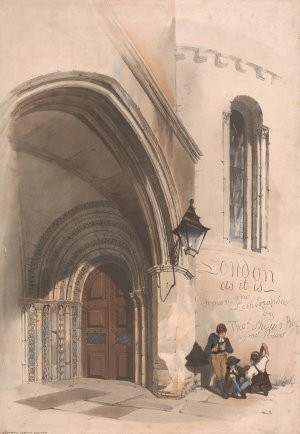 Title Page of a Set of Lithographs of London by Thomas Shotter Boys Oil Painting