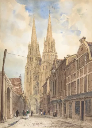 View of Bayeux by Thomas Shotter Boys Oil Painting