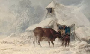 A Frosty Morning Oil painting by Thomas Sidney Cooper
