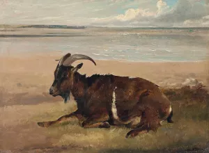 A Goat By The Shore, Margate by Thomas Sidney Cooper Oil Painting