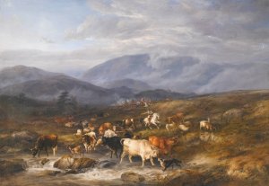 An Intercepted Raid, Ettrick Shepherd by Thomas Sidney Cooper Oil Painting