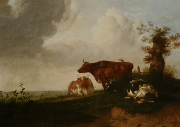 Main Product Photo of Cattle Resting Painting by Thomas Sidney Cooper