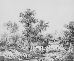 Farm Landscape from McGuire Scrapbook painting by Thomas Sidney Cooper