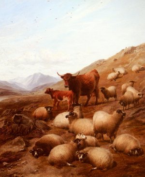 In The Highlands by Thomas Sidney Cooper Oil Painting