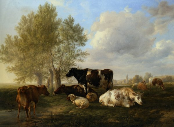 Main Product Photo of Meadows Near Canterbury Painting by Thomas Sidney Cooper