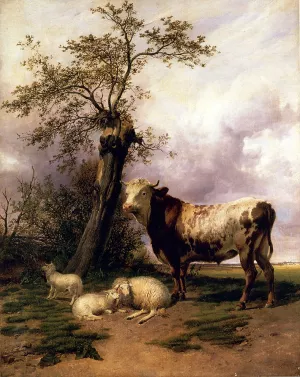 The Lord Of The Pastures by Thomas Sidney Cooper - Oil Painting Reproduction