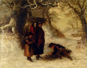Faggot Gatherers by Thomas Smythe Oil Painting