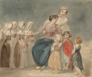 Charity Children and Little Vagabonds Oil painting by Thomas Stothard