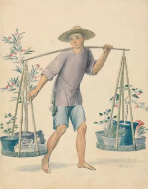 Chinese Flower Seller by Thomas Stothard Oil Painting