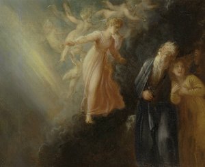 Prospero, Miranda and Ariel, from 'The Tempest,'Act I, Scene ii by Thomas Stothard Oil Painting