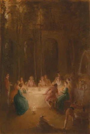 The Supper by the Fountain by Thomas Stothard Oil Painting