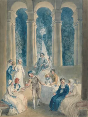 The Tenth Day of the Decameron by Thomas Stothard Oil Painting