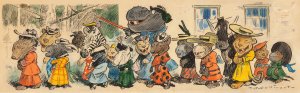 Animals in Sunday Garb by Thomas Sullivant Oil Painting