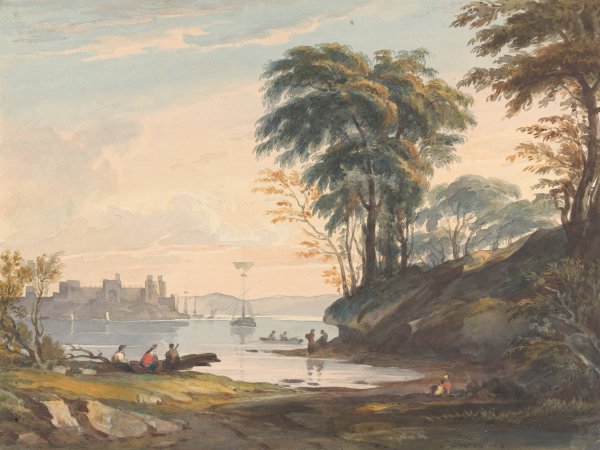 Augt 15th. Conway Castle by Thomas Sully - Hand-Painted Oil Painting Reproduction