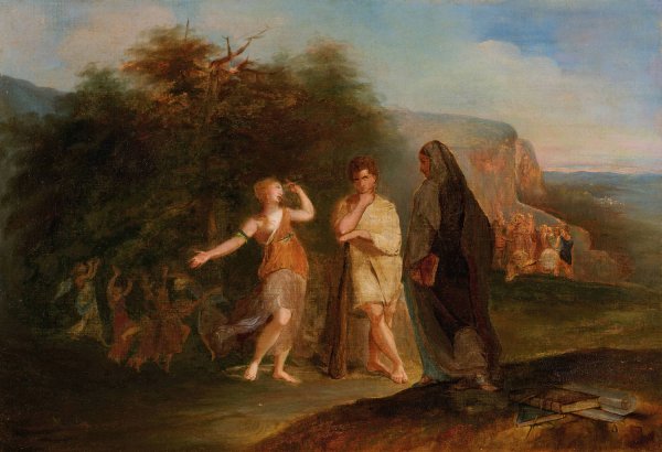 Choice of Hercules  by Thomas Sully - Hand-Painted Oil Painting Reproduction