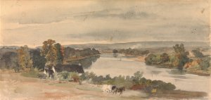From 'Charley's Hope' Mrs. Griffiths Place, Near Brunswick, New Jersey by Thomas Sully Oil Painting