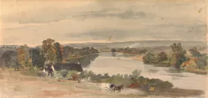 From 'Charley's Hope' Mrs. Griffiths Place, Near Brunswick, New Jersey Oil painting by Thomas Sully