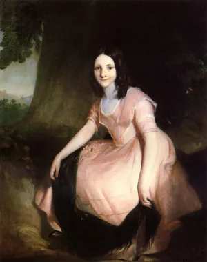 Girl in Pink Oil painting by Thomas Sully
