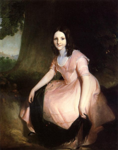Main Product Photo of Girl in Pink Painting by Thomas Sully