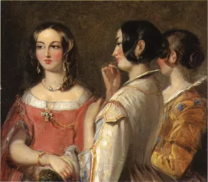 Gossip by Thomas Sully Oil Painting