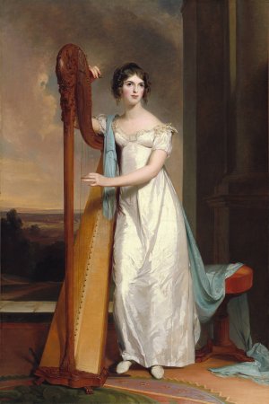 Lady with a Harp - Eliza Ridgely by Thomas Sully Oil Painting