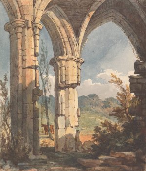 Landscape Looking Through Ruined Archway by Thomas Sully Oil Painting