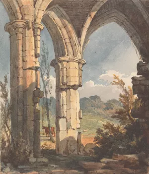 Landscape Looking Through Ruined Archway by Thomas Sully Oil Painting