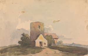 Landscape with Building Structure by Thomas Sully Oil Painting