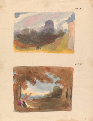 Landscape with Castle - Modern Manner by Thomas Sully Oil Painting