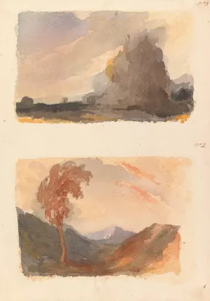 Landscape with Large Cliff in Foreground - Cuyp's Principle by Thomas Sully Oil Painting