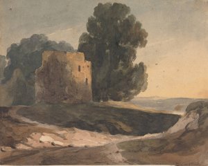 Landscape with Ruined Castle, Trees by Thomas Sully Oil Painting
