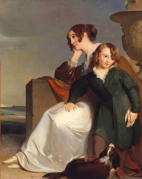 Mother and Son  by Thomas Sully - Hand-Painted Oil Painting Reproduction
