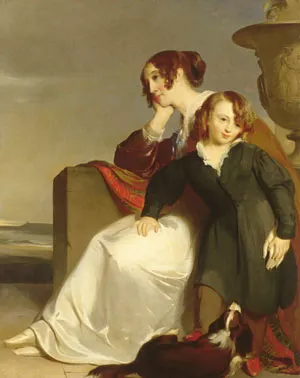Mother and Son by Thomas Sully - Oil Painting Reproduction